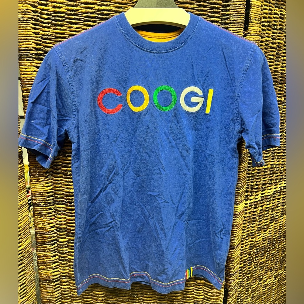 COOGI - Blue Shirt Embroidered Logo - Medium Youth